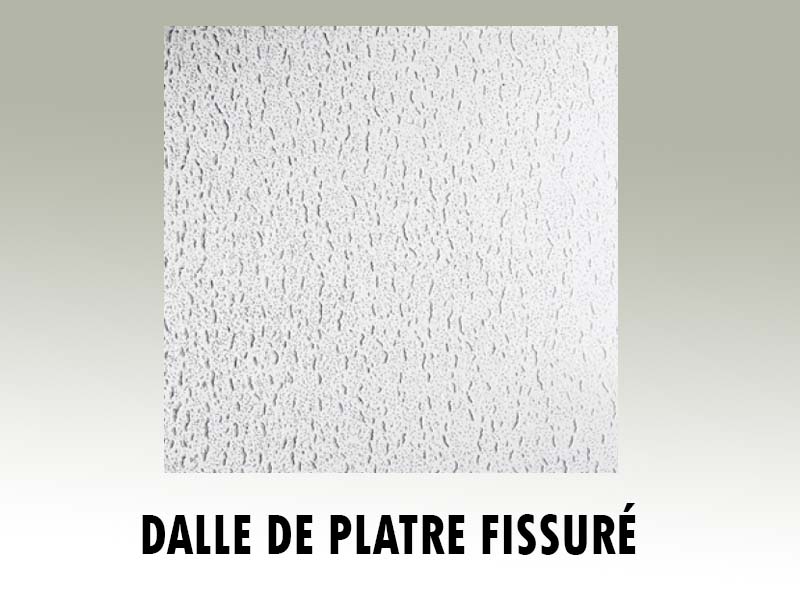 Dalle de plâtre fissurée